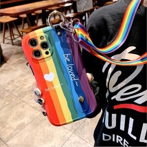 14 Pro Max iPhone Rainbow Crossbody Phone Case New